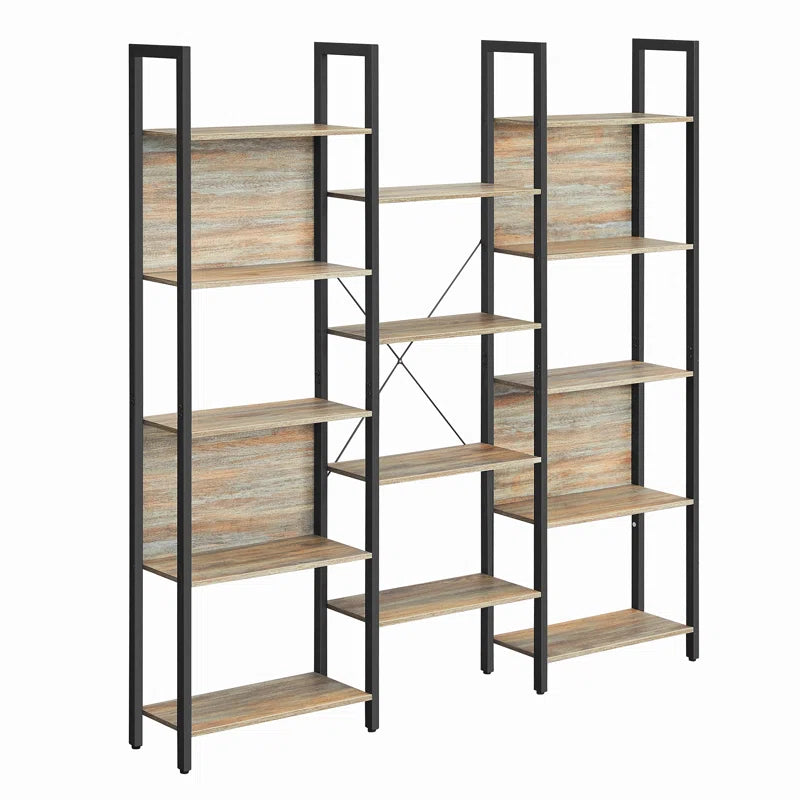 Jaliyah 166Cm H X 158Cm W Steel Etagere Bookcase