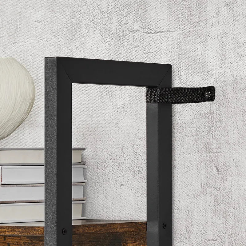 14-Tier Industrial Bookcase with Steel Frame, Large Open Shelving Unit
