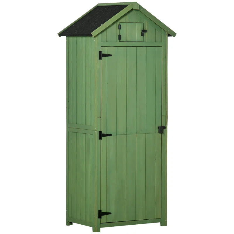2.5 Ft. W X 1.8 Ft. D Solid Wood Tongue & Groove Steep Slope Tool Shed