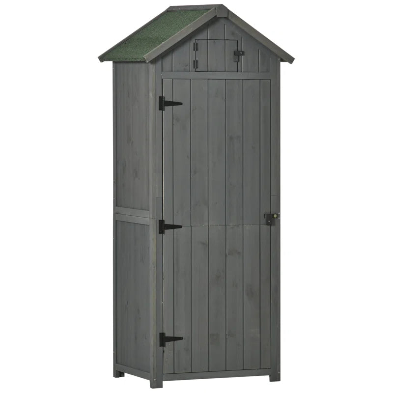 2.5 Ft. W X 1.8 Ft. D Solid Wood Tongue & Groove Steep Slope Tool Shed