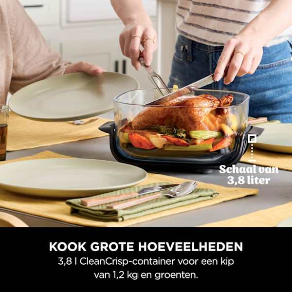 Ninja CRISPi 4-in-1 Airfryer met glazen vershoudschalen - Groen - FN101EUSG