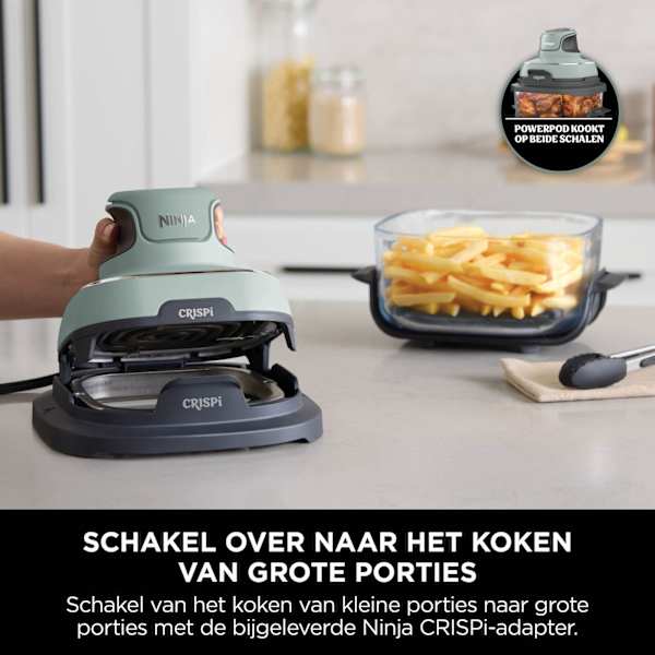 Ninja CRISPi 4-in-1 Airfryer met glazen vershoudschalen - Groen - FN101EUSG