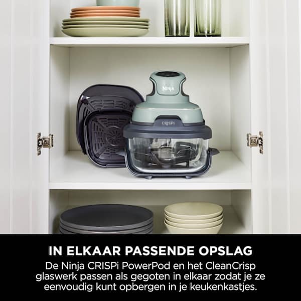 Ninja CRISPi 4-in-1 Airfryer met glazen vershoudschalen - Groen - FN101EUSG