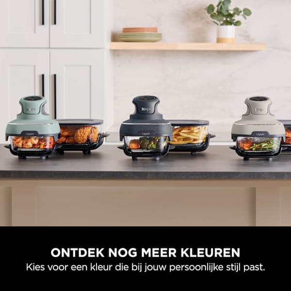 Ninja CRISPi 4-in-1 Airfryer met glazen vershoudschalen - Groen - FN101EUSG