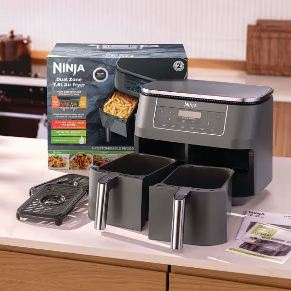 Ninja Dual Zone Airfryer met 2 lades en 6 functies - 7.6L - DZ300EU