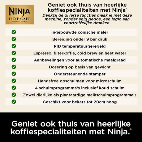 Ninja Luxe Café Premier Espresso Machine - Marineblauw - ES601EUCY